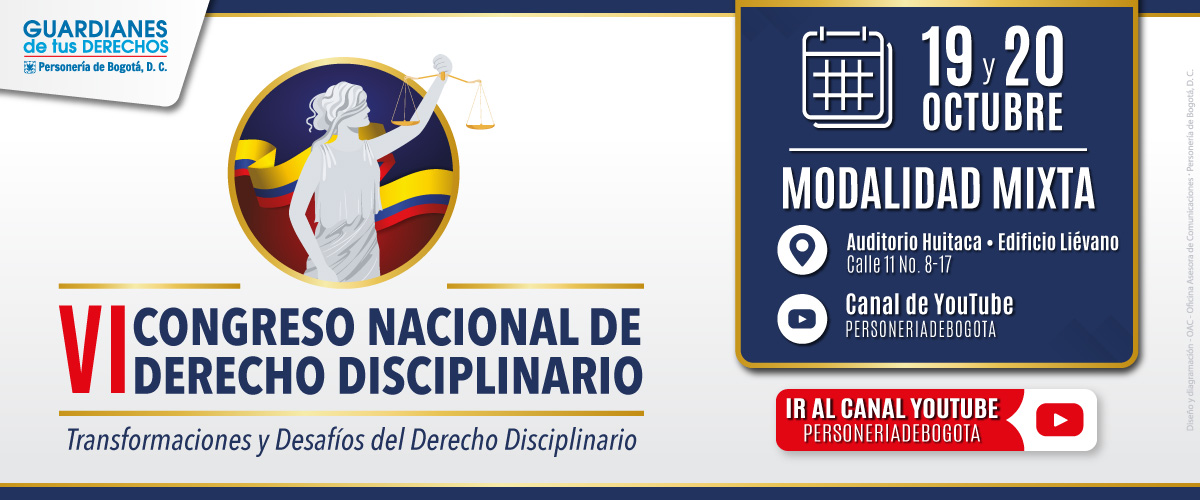 VI Congreso Derecho Disciplinario Banner YT