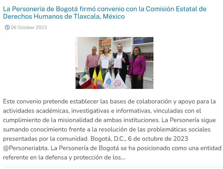 noticia cooperacion DDHH Tlaxcala MX