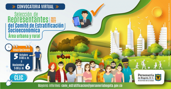 Personería convoca a elección virtual de  Representantes de Comité de Estratificación